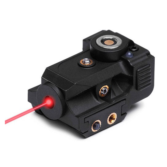 Rechargeable Aluminum Red and Green Laser Sight with 30mm Lens and 1X Magnification for Tactical Hunting