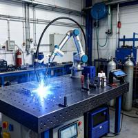 Robot de soudage Cobot CNGBS programmable à 6 axes, charge utile de 6 kg, portée de 800 mm, idéal pour la soudure de métaux en petite usine - Vente Flash