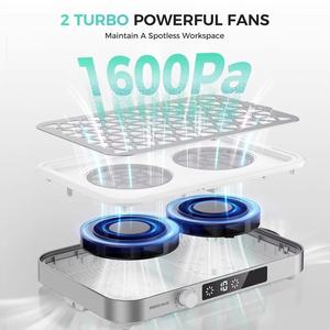 Nuevo Colector de Polvo de Uñas Profesional, Portátil, 1600PA, 10 Velocidades, Filtros Desechables (30 Unidades), Blanco Mate, Moderno - Product Image 3