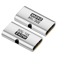 Adaptateur USB-C vers USB-C en gros, coupleur femelle-femelle, charge rapide PD3.1 240W, connecteur Type-C pour ordinateur portable, téléphone, tablette