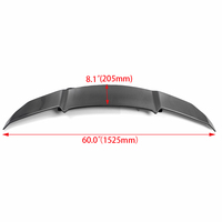 Aileron arrière électrique universel de style V avec mode de contrôle double automatique et manuel, sensible à la vitesse, en carbone, avec feu stop LED