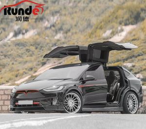 Runde วัสดุคาร์บอนไฟเบอร์สำหรับเทสลารุ่น <span class=keywords><strong>X</strong></span>,ผ้าเพิกถอนแก้ไขร่างกาย Kiy ด้านหน้าปากกระโปรงด้านข้างปีกหลังลิป - Product Image 1