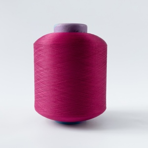 Muestra Gratuita de Hilo Textil Teñido de Alta Resistencia, Hilo de Poliéster Recubierto de Spandex SCY para Tejido Elástico - Product Image 1