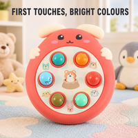 Jouet sensoriel à presser pour enfants, planche à visages d'animaux avec dômes colorés pour le jeu des tout-petits, cadeau personnalisé OEM