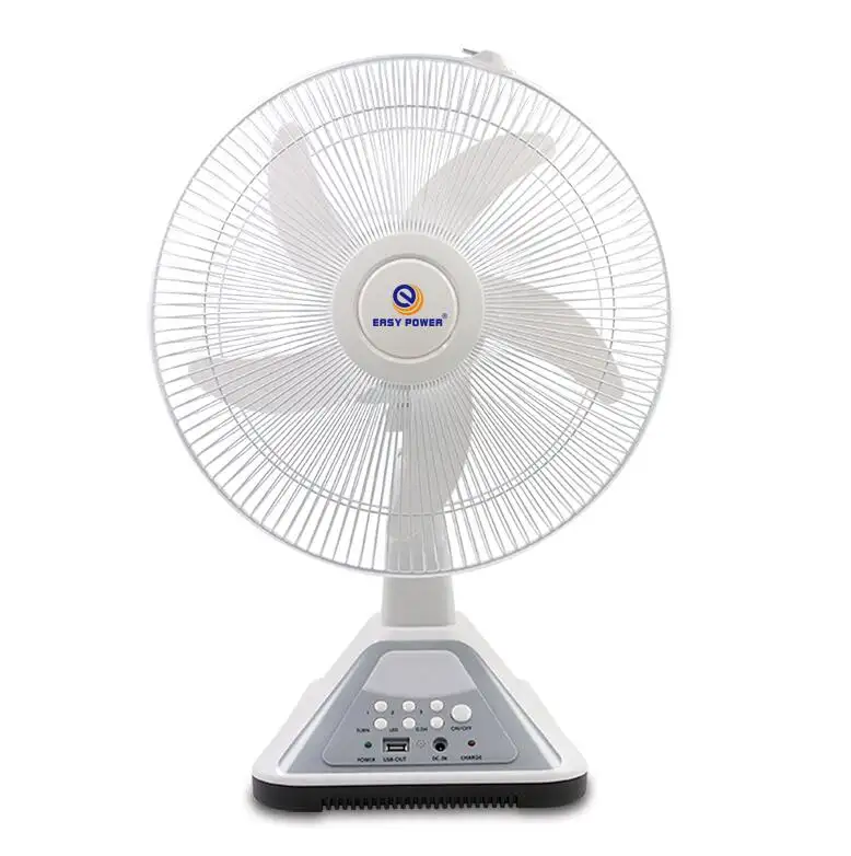 Solar power 16 inch fan with LED AC/DC USB power supply multi-functional rechargeable emergency fan