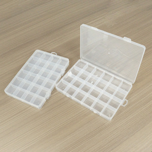 Transparent 24 Compartment Plastic <b>Storage</b> <b>Box</b> For Jewelry Electronics Screws <b>Small</b> Parts Organization Desktop Organizer - Product Image 1