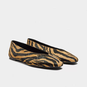 Vera pelle Slip-On leggero estate singola piatta moda retrò crine <span class=keywords><strong>di</strong></span> <span class=keywords><strong>cavallo</strong></span> da donna francese Mary Jane tendenza 2025 scarpe nuove - Product Image 4