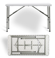 GARIDA Table pliante d'extérieur en HDPE Table de jardin pliable 4/6/8ft Tables en plastique blanc pour événements GCFT-008 de fête