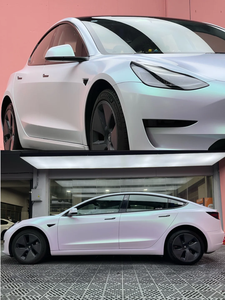 Film de lamination en vinyle adhésif PET PPF mat chromé satiné caméléon blanc vert pour enveloppement de carrosserie automobile - Product Image 2