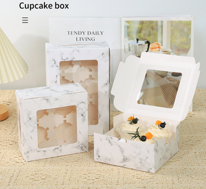 Caja de Transporte para Pastel de Queso Personalizada, Caja de Embalaje para Pastel de Cumpleaños con Asa, Cajas para Cupcakes de Papel Kraft con Ventana - Product Image 2