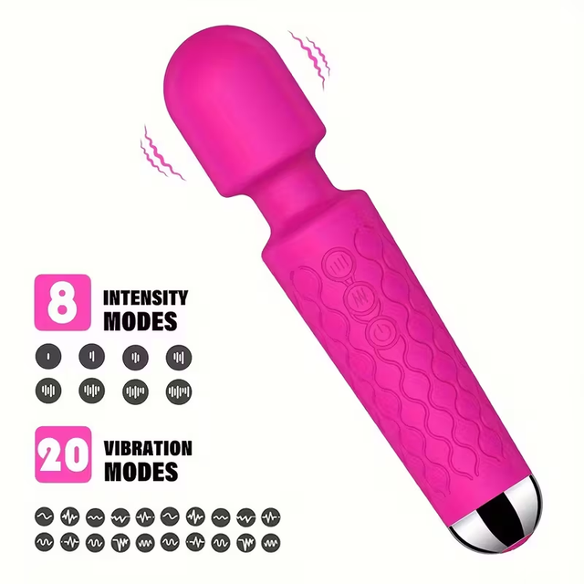 AV Wand Massage Vibrator-20 Frequencies 100% Waterproof USB Rechargeable Vaginal Use Adult Sex Toy