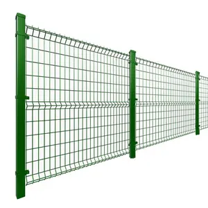 High Quality Galvanized Steel Metal PVC Coated 3D Curved Garden Welded Wire Mesh Panel Fence