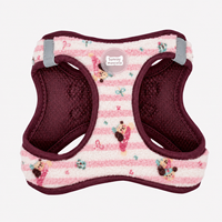 Harnais Sunraymascota personnalisé en velours Teddy, tendance, écologique, réglable, anti-évasion, avec clip frontal, double boucle et détails dorés