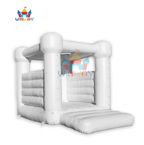 Château gonflable de couleur pastel 4x3m - Mini château gonflable intérieur/extérieur pour fête d'anniversaire de tout-petit et jeux en plein air - Product Image 5