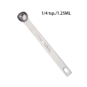 <span class=keywords><strong>Cucharadita</strong></span> de acero inoxidable de mango largo <span class=keywords><strong>1</strong></span>/4/<span class=keywords><strong>1</strong></span>,25 ml /<span class=keywords><strong>1</strong></span>/32 oz/<span class=keywords><strong>1</strong></span>,25 Cc cuchara medidora individual - Product Image 2