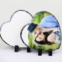 SH-60 forme de coeur 20*20 cm tailles ébauches de sublimation ardoise de roche cadre Photo personnalisé ardoises de sublimation pour transfert de chaleur