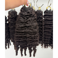 Cheveux humains 100% naturels en vrac pour tresses au crochet, extensions de cheveux bouclés birmans noirs naturels, fournisseur d'usine de Xuchang