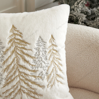 Nouvelle conception, housses de coussin en tissu avec motifs de sapins de Noël 45x45cm, décoration, housses de coussin de Noël
