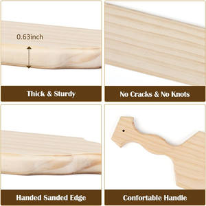 Tailai ไม้พายสนคุณภาพสูงไม้สโมสรไม้ไผ่ยังไม่เสร็จไม้พายพี่น้องชาวกรีกสำหรับการตกแต่งบ้านศิลปะ - Product Image 3