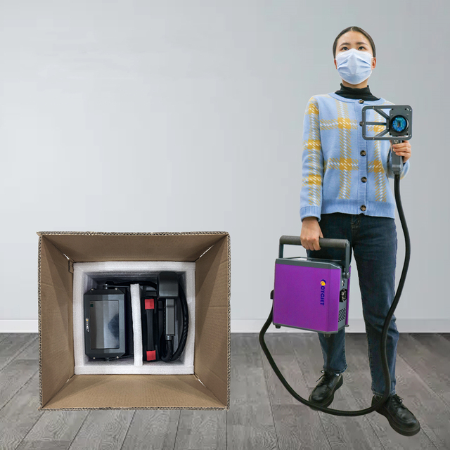 Portable Small Fiber Laser 20w 30w Handheld Fiber Laser Marking Machine Price for Metal Wide Application No Consumable Coder