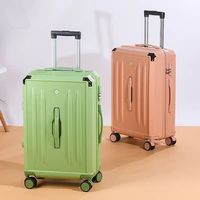 Valise de voyage de luxe légère en ABS pour étudiants, durable, avec compartiments de rangement suspendus, roulettes fixes et serrure, modèle 2026