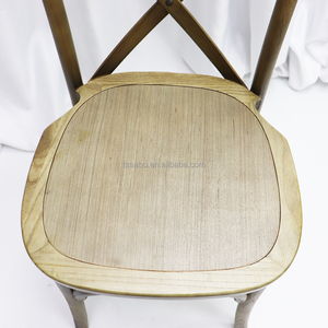 Chaise de salle à manger américaine solide en hêtre moderne et confortable, chaise fourche à dos croisé en bois vintage pour hôtels - Product Image 5