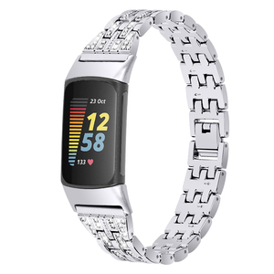 2023 nouveau <span class=keywords><strong>Bracelet</strong></span> <span class=keywords><strong>de</strong></span> <span class=keywords><strong>luxe</strong></span> en acier inoxydable pour <span class=keywords><strong>Fitbit</strong></span> <span class=keywords><strong>Bracelet</strong></span> <span class=keywords><strong>Bracelet</strong></span> mode diamant <span class=keywords><strong>Bracelet</strong></span> pour <span class=keywords><strong>Fitbit</strong></span> Charge 5 bandes - Product Image 5