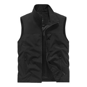 Gilet primaverile nuovo gilet da uomo per il tempo libero gilet tinta unita per il tempo libero giovane di mezza età giacca da pesca Casual da uomo - Product Image 3