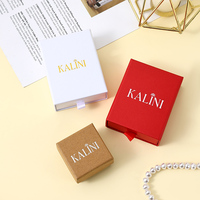 Boîte à bijoux portable A1 avec tiroir pour personnalisation de logo et identité de boutique, étui cadeau rigide en carton à fermeture magnétique