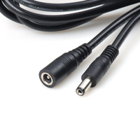 Câble d'alimentation 18AWG DC 5.5*2.1mm 2 conducteurs en cuivre PVC mâle vers femelle, rallonge pour lampe LED, moniteur, 1m/2m/3m