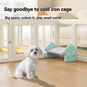 Parc pour chiens tout acrylique transparent et transparent Clôture pour animaux de compagnie intérieure portable et étanche Facile à assembler Sûr et stable Nouveau design - Product Image 2