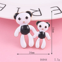 Breloques pour chaussures en alliage de zinc motif ours mignon, pendentifs émaillés 3D pour sandales perforées et sangles de téléphone portable - Vente en gros