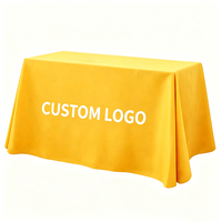 Housse de table publicitaire personnalisée imprimée par sublimation, nappes de table pour salons professionnels, nappes de table imperméables en polyester extensible et spandex