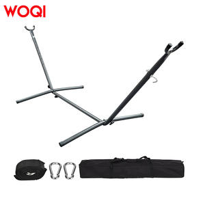 Hamac pliant portable d'extérieur Woqi avec support en acier, capacité de 250 lb, pour le camping, le jardin et l'intérieur - Product Image 1