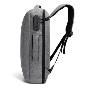 Sac à dos pour ordinateur portable 14 pouces bleu foncé couleur unie taille moyenne sac de voyage d'affaires pour les trajets quotidiens - Product Image 3