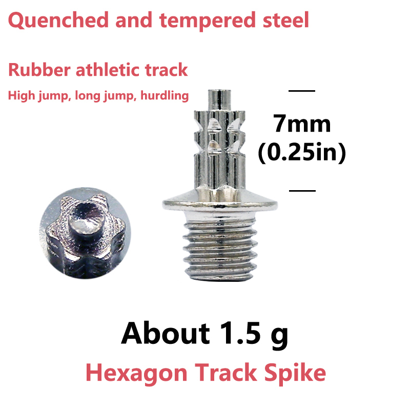 Hexagon track spike-Silver