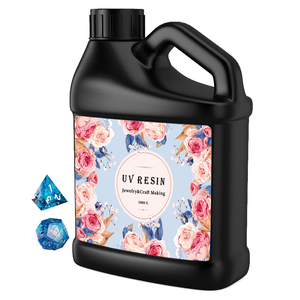 Kit de résine acrylique UV durcissable transparente 1000g pour la fabrication de bijoux et d'objets d'art DIY - Vente en gros usine - Product Image 1