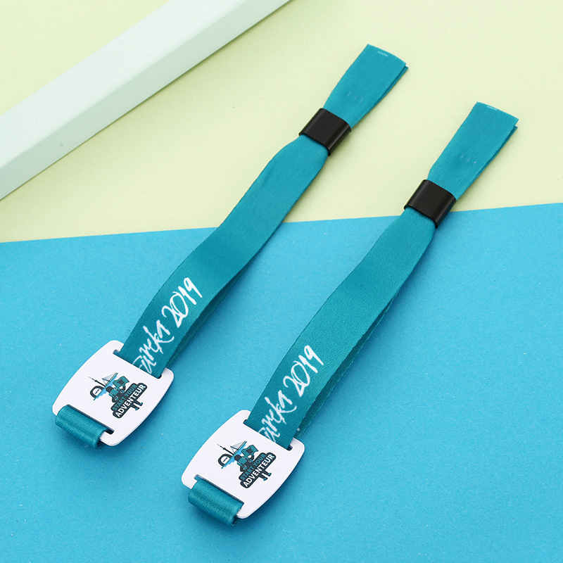 Custom Logo Blank Short Lanyard Satin Wrist Bands for Promotional Party Concert Club Image 2