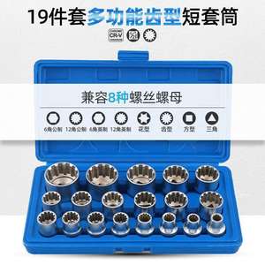 Juego de Llaves de Tubo Torx Métricas de Alta Especificación, 21 Piezas, con Punta Hexagonal y Manguito Dentado - Product Image 3