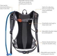 Échantillon Gratuit : Meilleur Sac d'Hydratation Tactique Noir 4L avec Fermeture Éclair en Plastique Pressurisé, Porte-Plaque Molle pour Moto, Course à Pied et Marathon