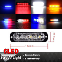 Feux latéraux pour camion avec 6 feux clignotants, feux clignotants en maille, feux latéraux ultra-minces avec 12V-24V et 18 modes