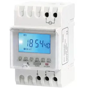 Interruptor de control de tiempo de THC8A-1C, 16amp, 240V, micro ordenador, temporizador montado en Riel din