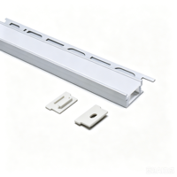 Profilé en aluminium industriel de haute qualité pour cadre LED avec bride 43*16mm, installation encastrée de lumière LED sur carreaux