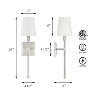 Abat-jour en tissu décoratif Applique murale moderne minimaliste Support mural intérieur de luxe nordique Applique murale pour hôtel