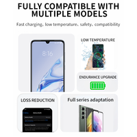 USB Micro USB Schnellladekabel mit LED-Bildschirmanzeige 1m/1,5m/2m Weiß PVC/TPE für Kopfhörer & Handy-Zubehör