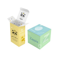 Boîte d'emballage de bombe de bain en carton, petit carré imprimé personnalisé, produits de soins pour la peau, boîte pliable