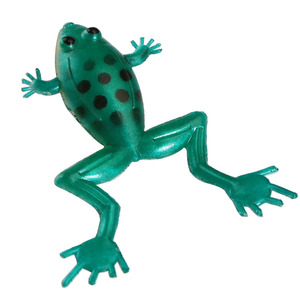 3D ojos realista Rana atraer cabeza de serpiente de Señuelos de Pesca de plástico suave de silicona Rana atraer asturias - Product Image 1