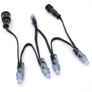 24V RGB <span class=keywords><strong>LED</strong></span> <span class=keywords><strong>Pixel</strong></span> ánh sáng đạn <span class=keywords><strong>ws2811</strong></span> IP67 không thấm nước PVC cơ thể CE chứng nhận 12 mét điểm đèn cho công viên chủ đề giáng sinh - Product Image 1