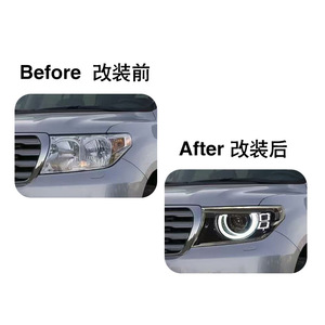 Faros delanteros compatibles con los modelos Land Cruiser LC200 de 2008-2015; actualización de faros LED estilo Defender. - Product Image 4