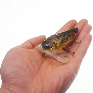 75mm 14g yüzen plastik Cicada balıkçılık cazibesi Cicada cazibesi sert yem Hotsale